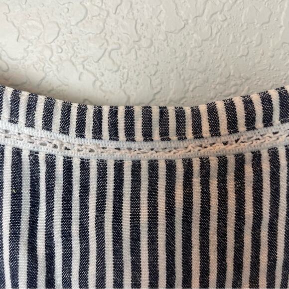 OLD NAVY Seersucker Striped Summer Dress Size M Tall - Picture 3 of 10